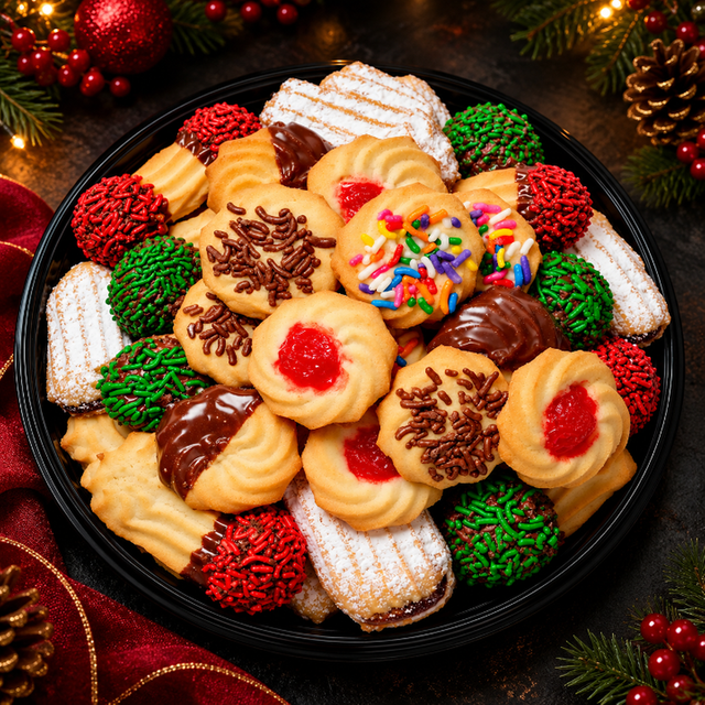 Holiday Assorted Cookie Tray.
