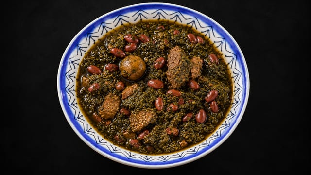 Ghormeh Sabzi (Persian Herbs & Beef Stew).
