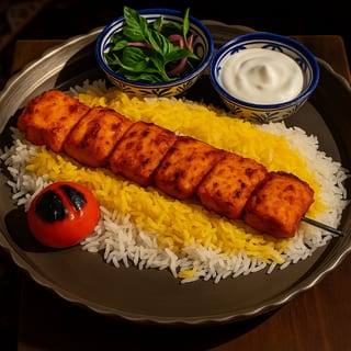 Tandoori Chicken Kabob (کباب مرغ تندوری)