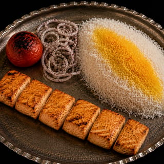 Salmon Kabob (کباب ماهی سالمون )