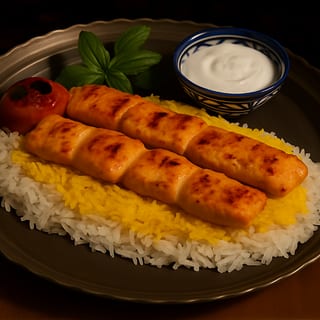 Double Chicken Kabob (جوجه کباب)