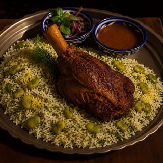 Lamb Shank with Baghali Polo ⭐