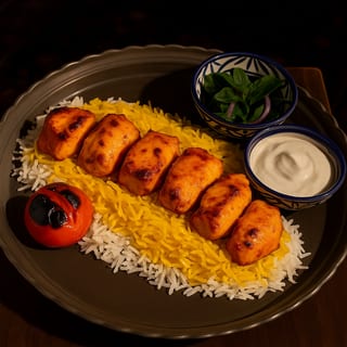 Salmon Kabob (کباب ماهی سالمون )
